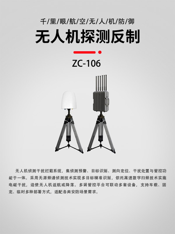 無(wú)人機(jī)偵測(cè)干擾攔截系統(tǒng)ZC-106型(圖1)